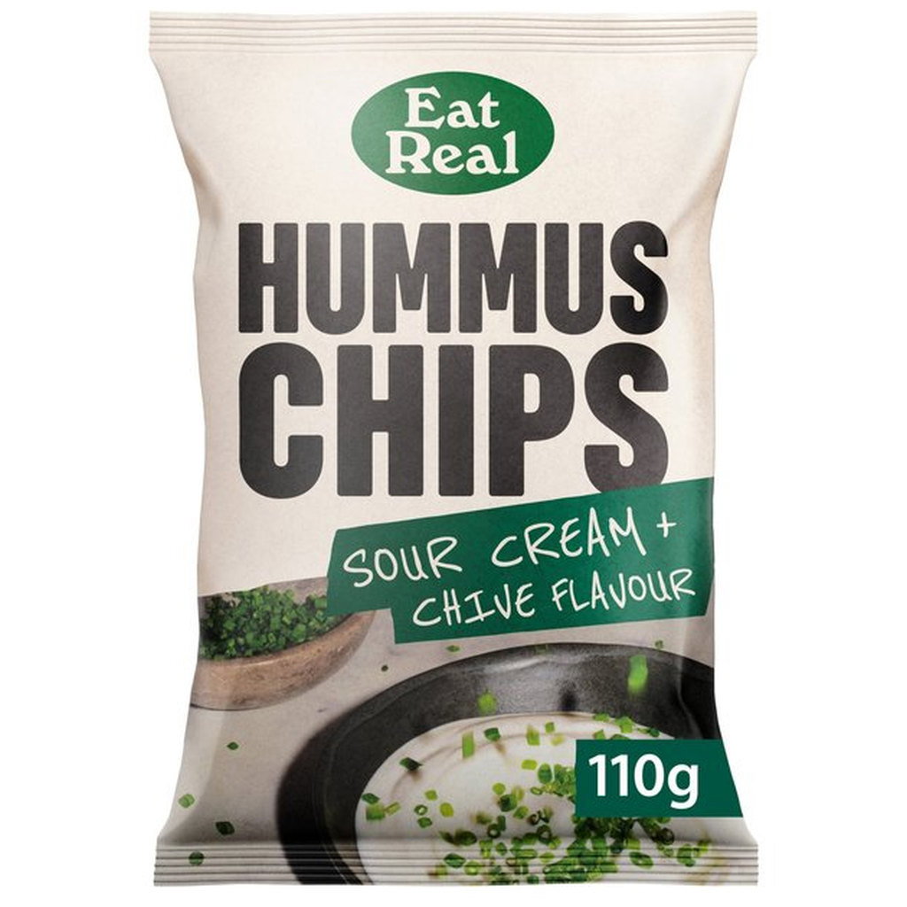 Eat Real Hummus Chips Sour Cream & Chive, 110g