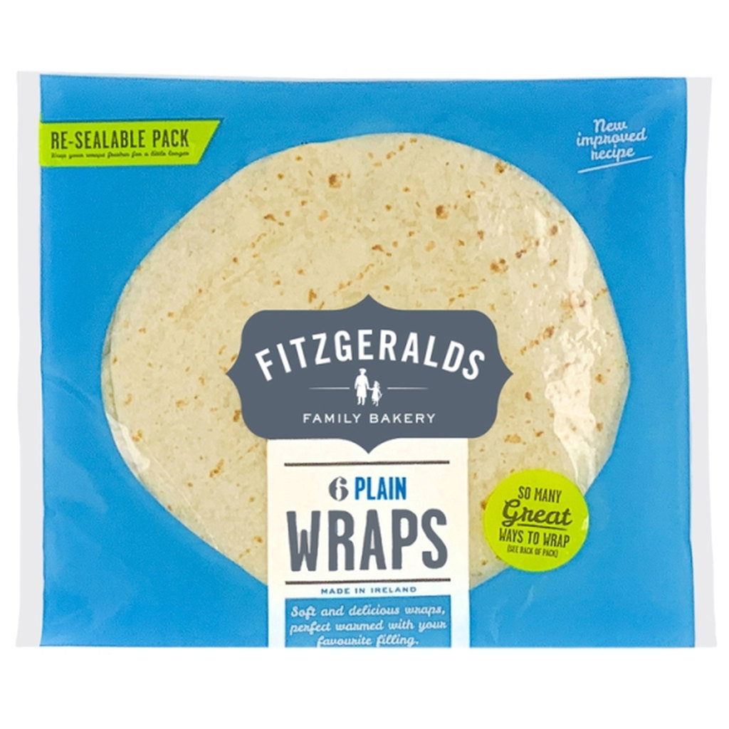 Fitzgeralds Family Bakery Plain Wraps, 6PK