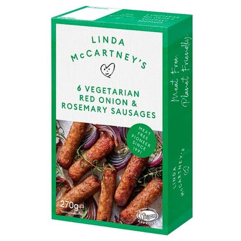 Linda McCartney 6 Vegetarian Red Onion Sausages, 270g