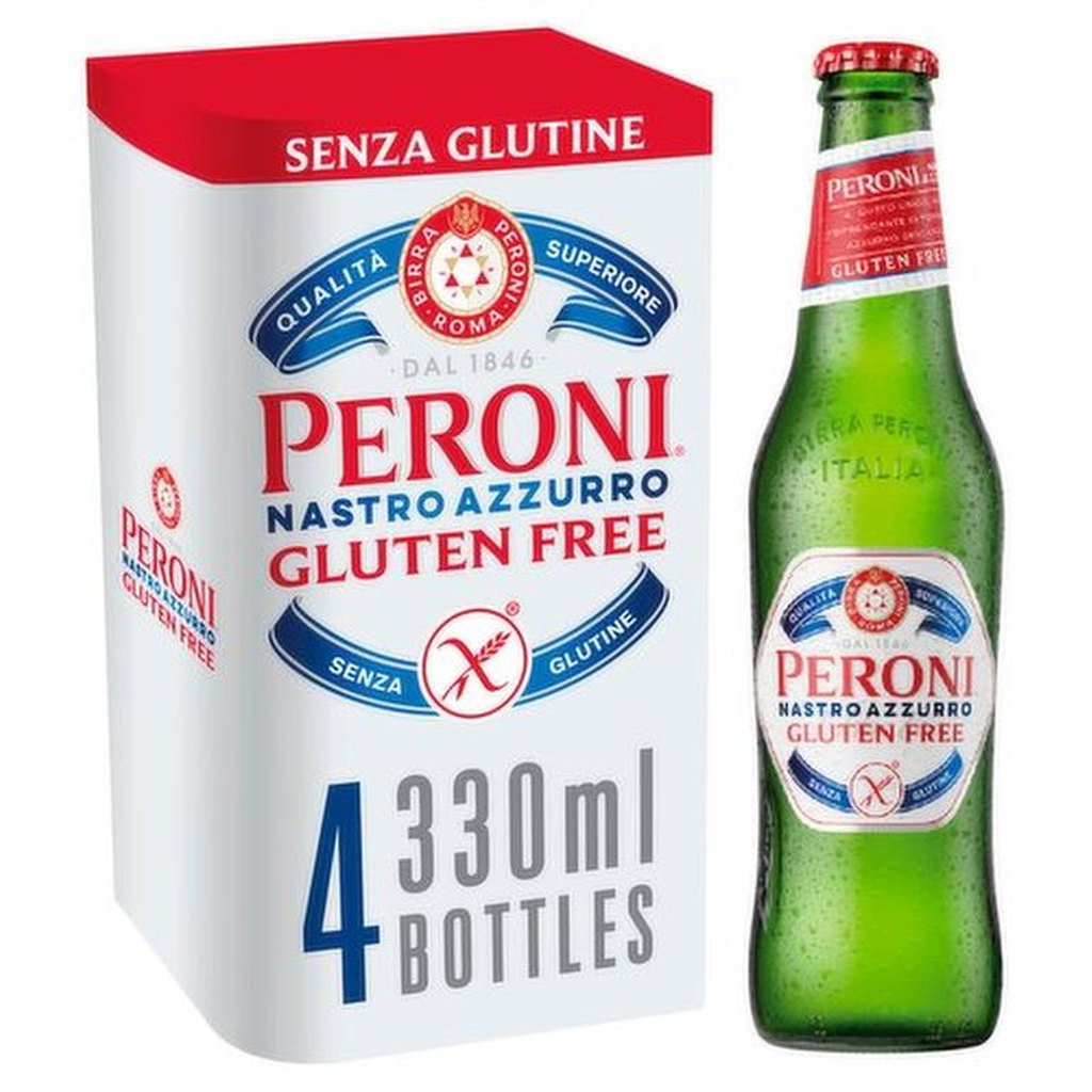 Peroni Gluten Free Lager Beer, 4 x 330ml