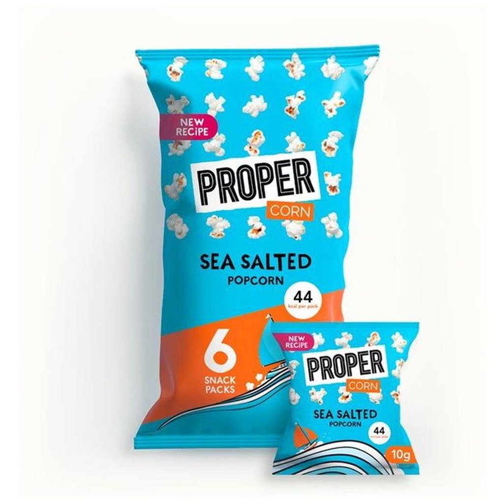 Propercorn Lightly Sea Salted Multipack, 6 x 10g