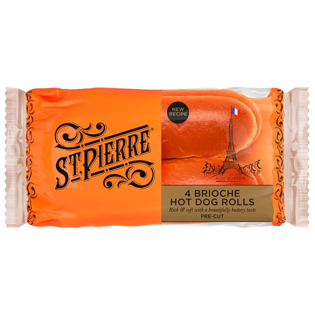 St. Pierre Brioche Hot Dog Rolls, 4pk
