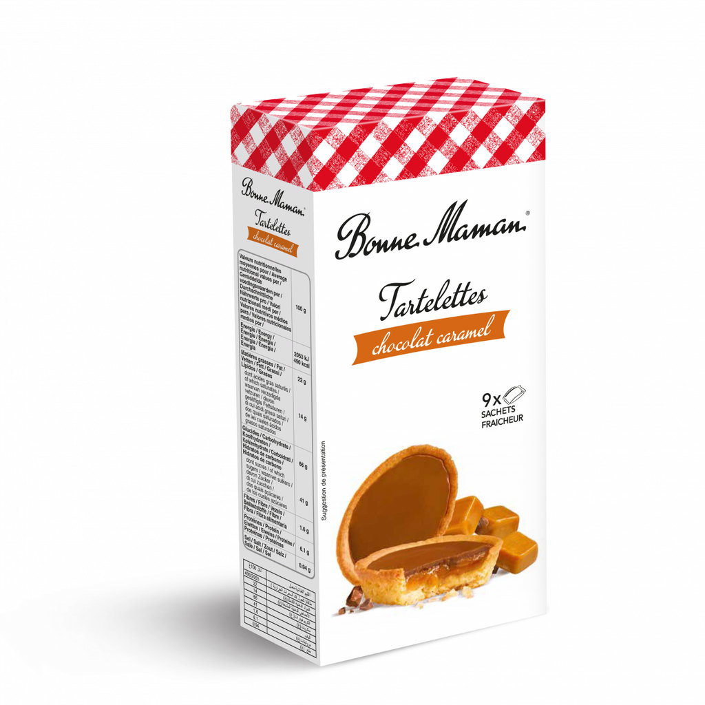 Bonne Maman Chocolate Caramel Tartlets, 135g