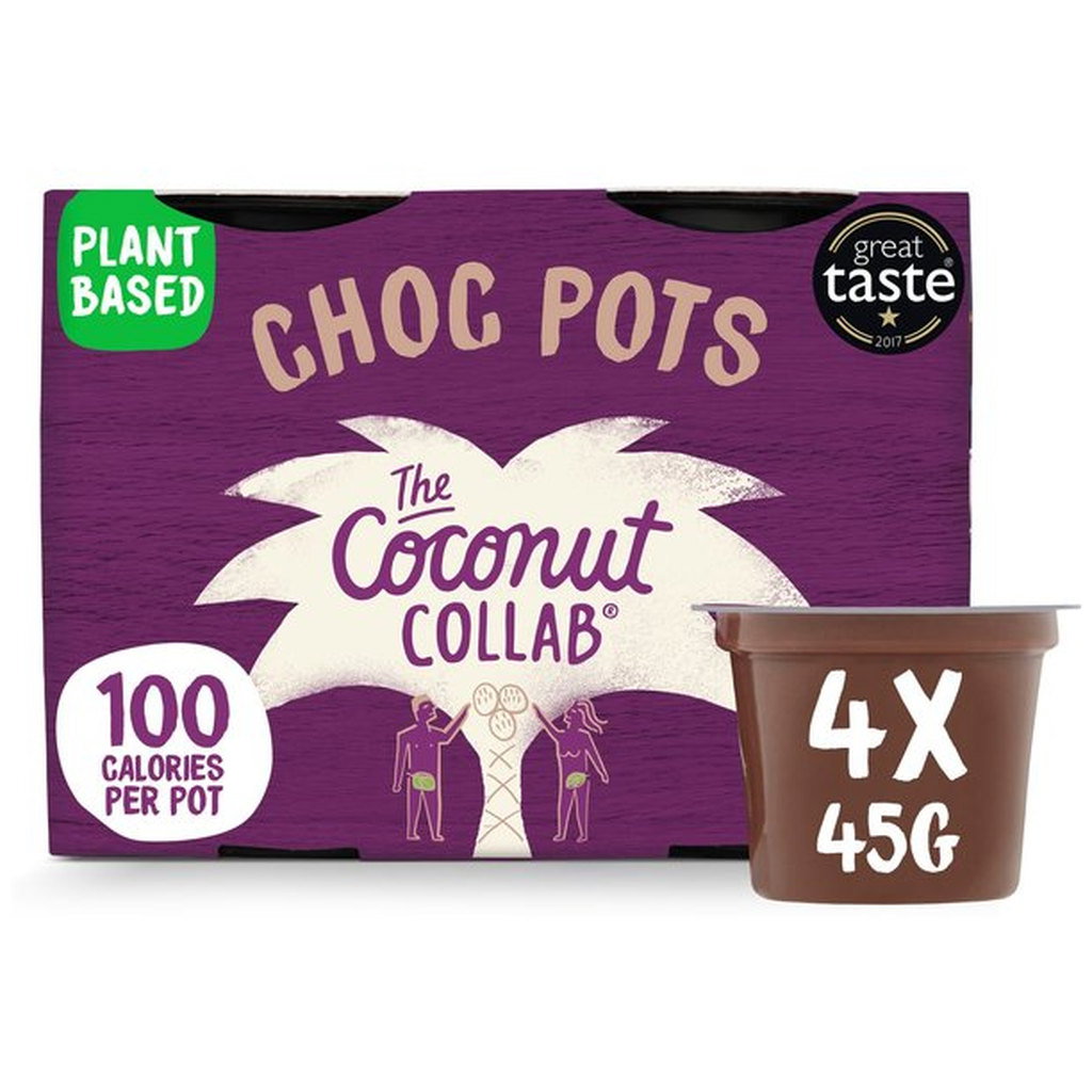 The Coconut Collaborative Dairy Free Milk Chocolate Ganache Pots, 4 x 45g