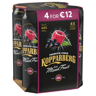 Kopparberg Cider Mixed Fruit 500ml Cans, 4pk