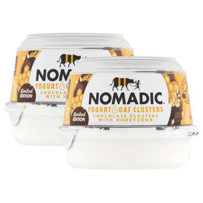Nomadic Live Natural Yogurt with Oat Clusters & Honeycomb, 2 x 169g