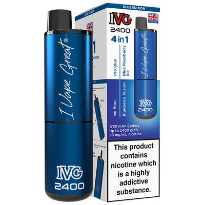 IVG 2400 4 In 1 Multi Flavour Blue Edition Vape 20mg