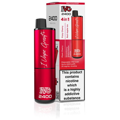 IVG 2400 4 In 1 Multi Flavour Red Edition Vape 20mg