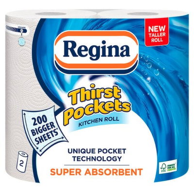 Regina Thirst Pockets Kitchen Towel, 2pk