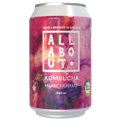 All About Kombucha Raspberry Can, 330ml