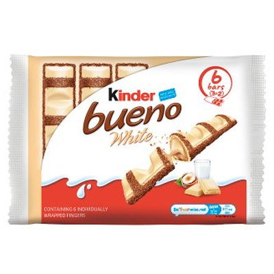 Kinder Bueno White Twin Bar, 3 Pack, 117g