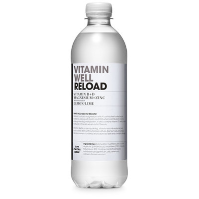 Vitamin Well Reload, Lemon & Lime, 500ml