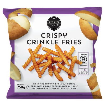 Strong Roots Crinkle Cut Fries, 750g