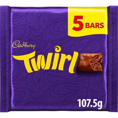 Cadbury Twirl Chocolate Bars Multipack, 5 x 21.5g