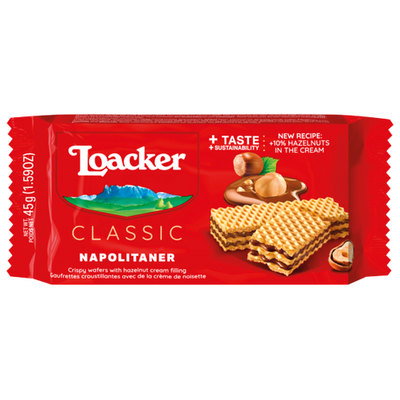 Loacker Napolitaner Chocolate Wafer, 45g