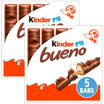Kinder Bueno Milk Chocolate Twin Bars, 2 x 3 Pack, 129g