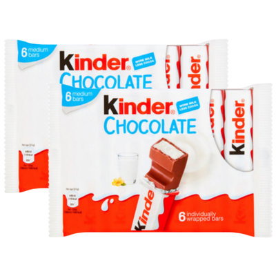 Kinder Chocolate Snack Bar, 2 x 6 Pack, 126g