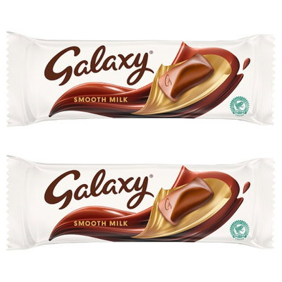 Galaxy Smooth Milk Chocolate Bar, 2 x 42g