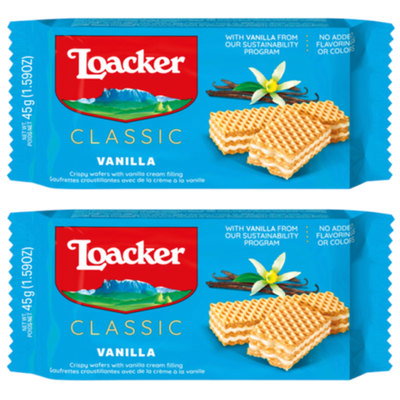 Loacker Vanilla Wafer, 2 x 45g