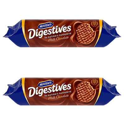 McVitie's Milk Chocolate Digestive Biscuits, 2 x 400g