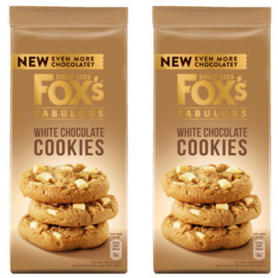 Fox's Fabulous White Chocolate Cookies, 2 x 180g