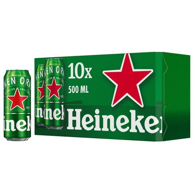 Heineken Lager Beer, 10 x 500ml
