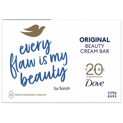 Dove Bar Cream Soap Twin Pack, 2 x 90g