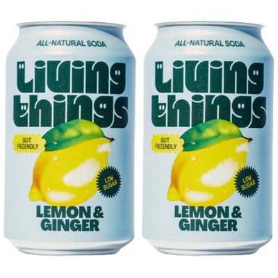 Living Things - Lemon & Ginger Soda, 2 x 330ml