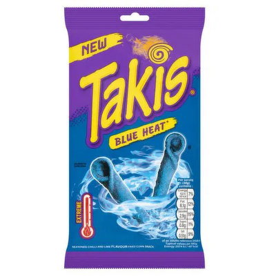 Takis Blue Heat Rolled Tortilla Chips, 100g