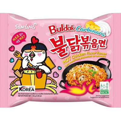 SAMYANG Buldak Carbonara Hot Chicken Noodles, 130g