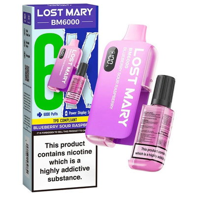 Lost Mary BM6000 Blueberry Sour Raspberry Vape 20mg