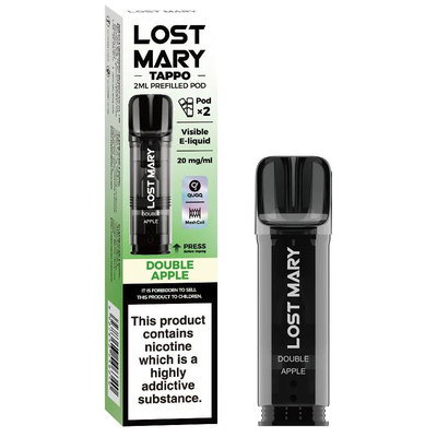 Lost Mary Tappo Vape Pod - Double Apple 2ml, 2 pack