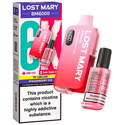 Lost Mary BM6000 Strawberry Ice Vape 20mg