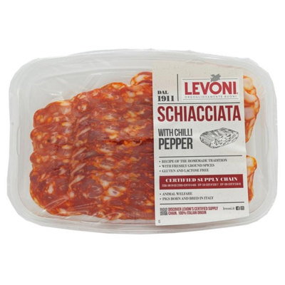 Levoni Spicy Salami Schiacciata with Chilli Pepper, 80g