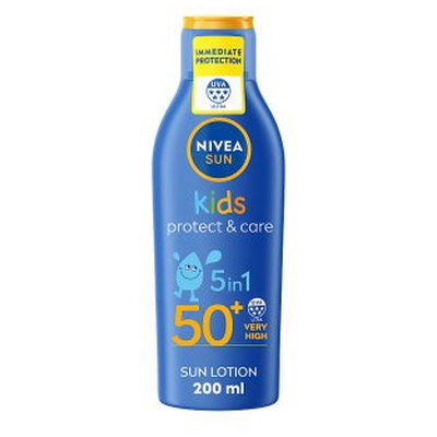 NIVEA SUN Kids Protect & Care Sun Cream Lotion SPF50+, 200ml