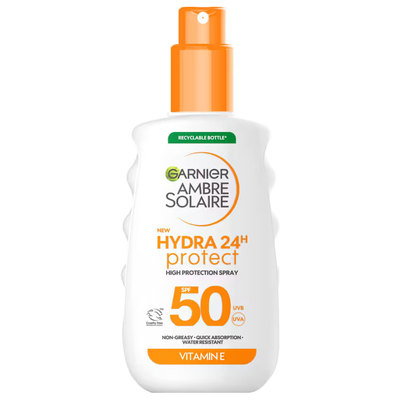 Garnier Ambre Solaire Hydra 24h Protect Sun Cream Spray SPF50, 150ml