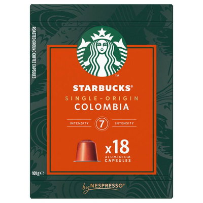 Starbucks Colombia Single Origin Nespresso Coffee Capsules, 18pk