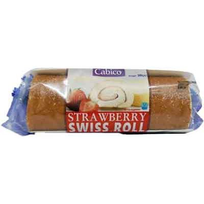 Cabico Strawberry Swiss Roll, 300g