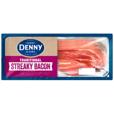 Denny Traditional Streaky Bacon Rashers, 150g