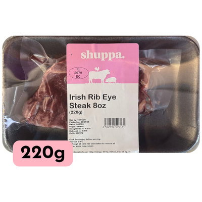 Shuppa Irish Rib Eye Steak, 8oz (220g)
