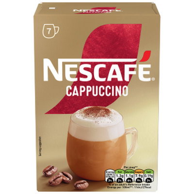 Nescafe Cappuccino Instant Coffee 7 Sachets, 108g