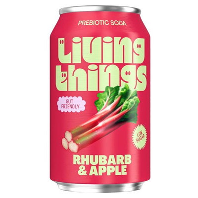 Living Things - Rhubarb & Apple Soda, 330ml