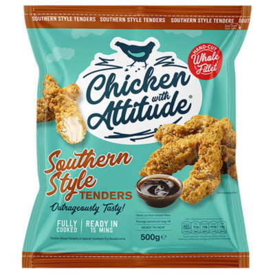 Chicken With Attitude Southern Style Tenders, 500g