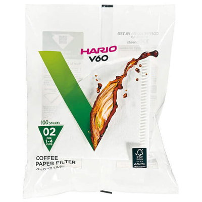 Hario Coffee Paper Filters for V60 (Size: 02), 100pc