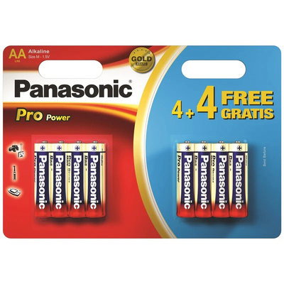 Panasonic Pro AA Batteries, 8 pack