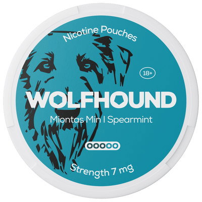 Wolfhound Miontas Mín | Spearmint 7mg Nicotine Pouches