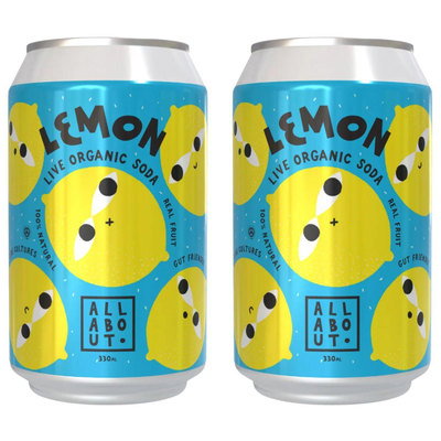 All About Lemon Live Soda, 2 x 330ml