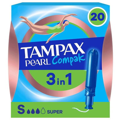 Tampax Pearl Compak Super, 20pk