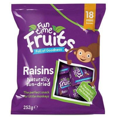 Funtime Fruits Raisins, 18 Snack Boxes