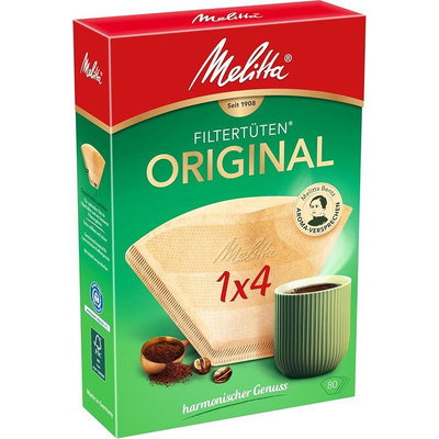 Melitta 1-4 Coffee Filters, 80 pack